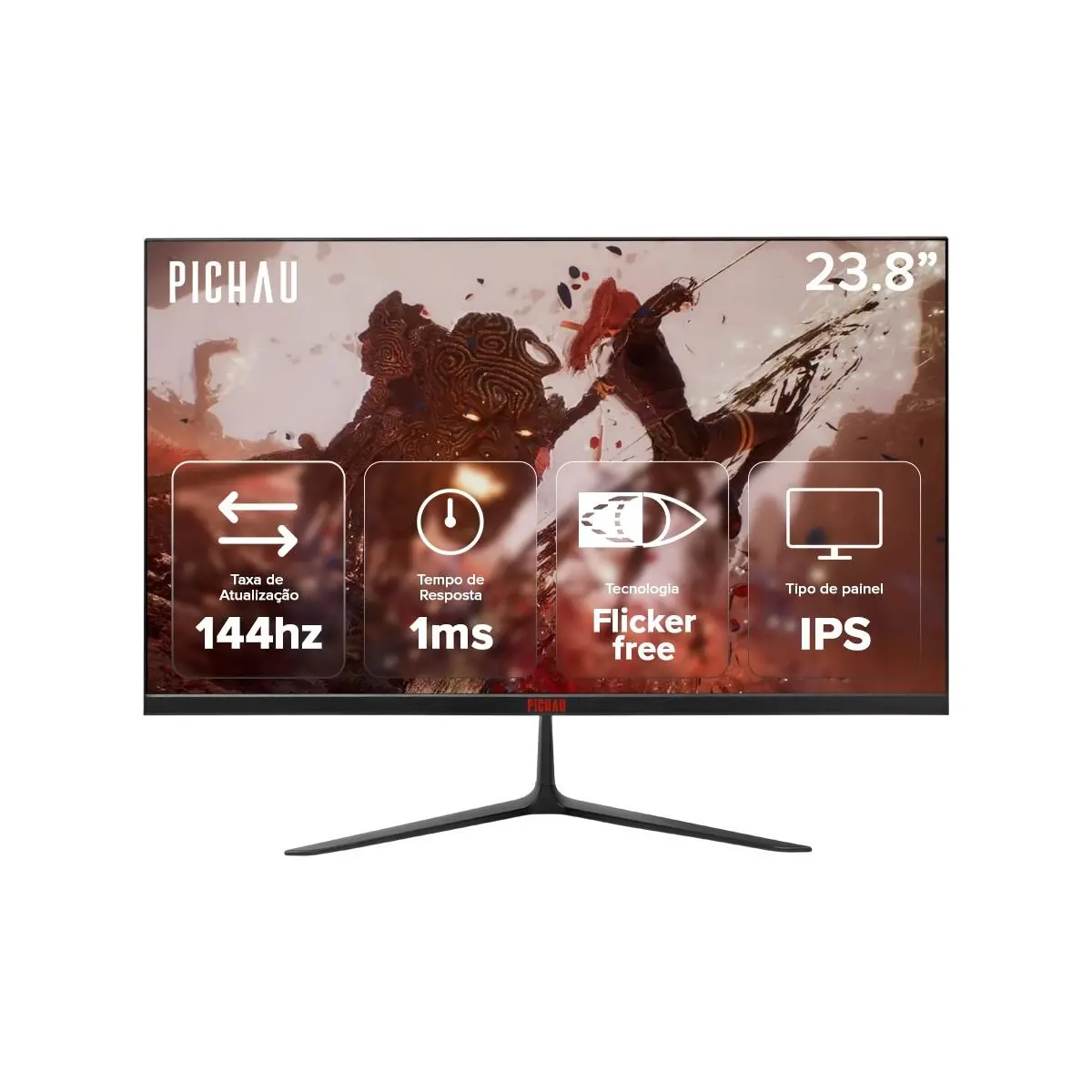 Monitor Gamer Pichau Athen V3 Pro, 23.8 Pol, IPS, FHD, 1ms, 144Hz, HDMI/VGA, PG-ATH24V3P-BL02