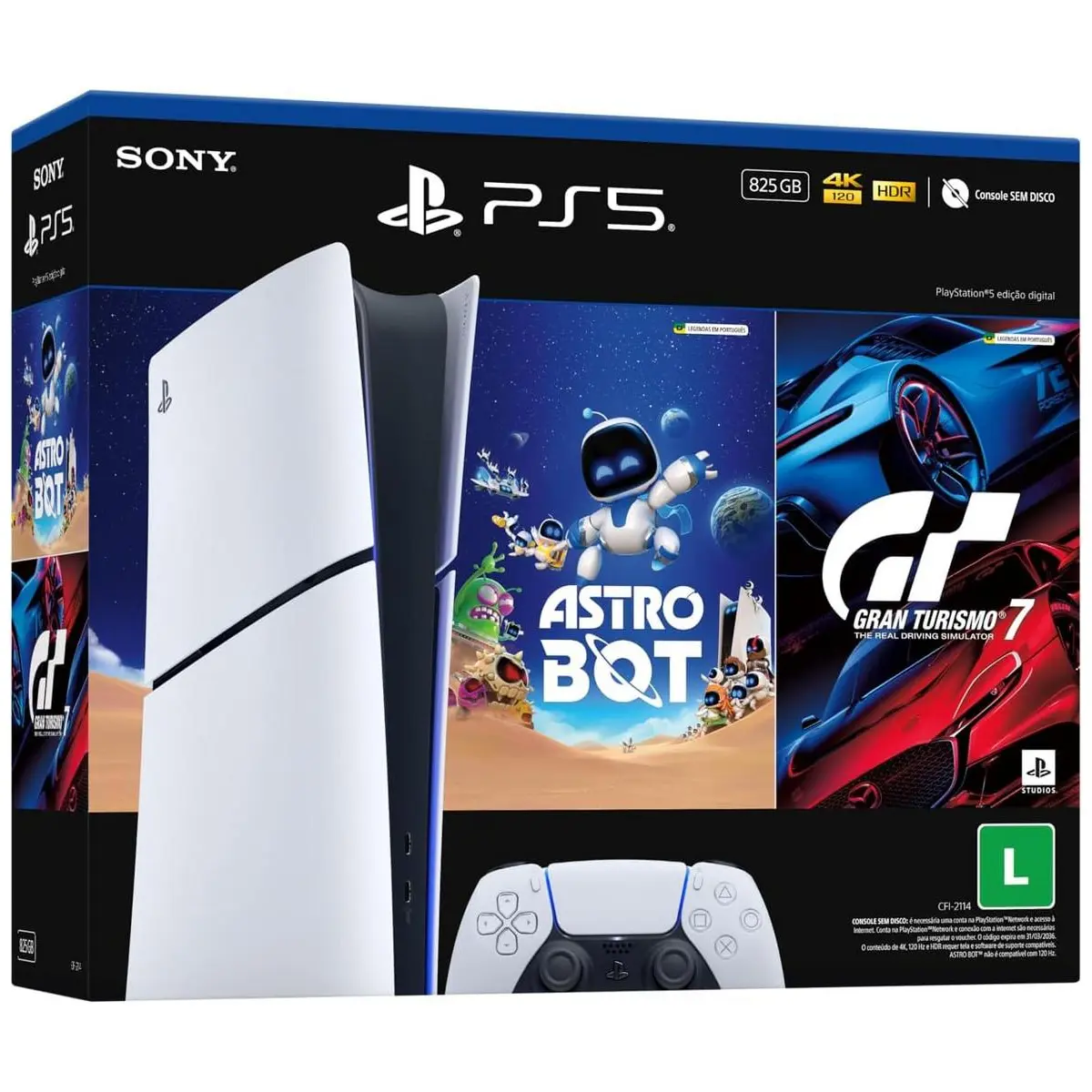 PlayStation®5 Slim Digital 825GB – Pacote ASTRO BOT e Gran Turismo 7